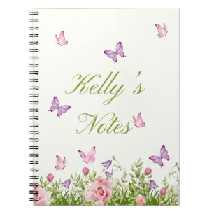 Carnet Floral et papillon