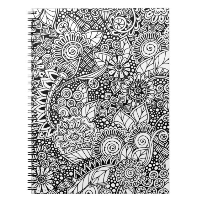 Carnet Floral ethnique inspiré (Devant)