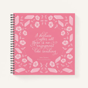 Carnet Floral Jane Austen Fierté et préjugés Quote de 
