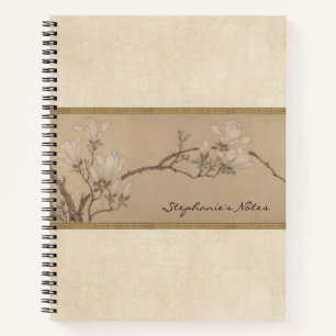 Carnet Floral Magnolia Art ancien peinture japonaise
