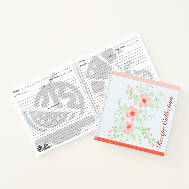 Carnet Floral Orange Et Rose (Intérieur)