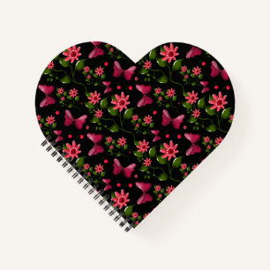 Carnet Floral Papillon Moderne de Jardin Printanie