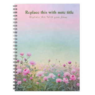 Carnet floral Pastel