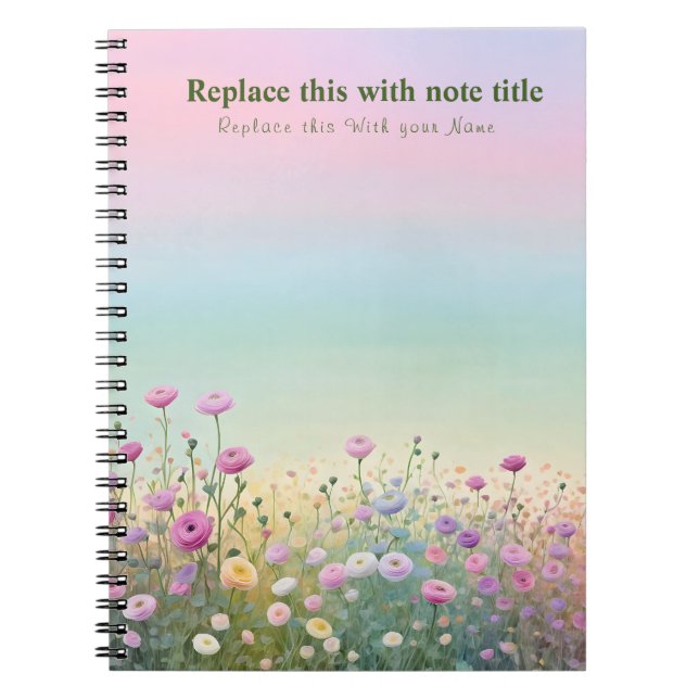 Carnet floral Pastel (Devant)