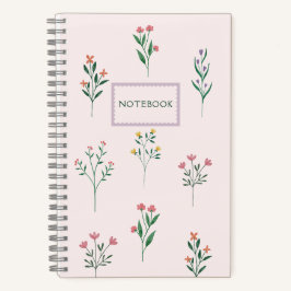 Carnet floral rose personnalisé