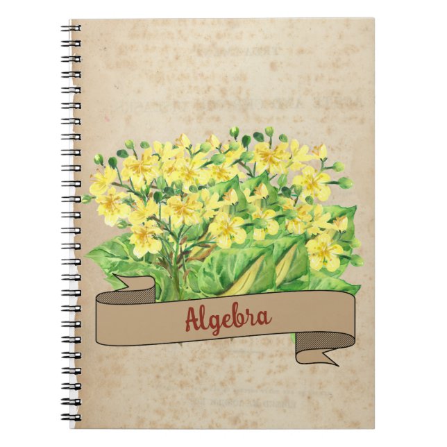 Carnet Floral Rustic Fall Inspire School (Devant)