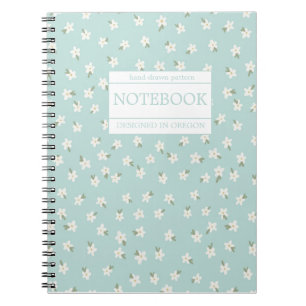 Carnet Floral Turquoise clair
