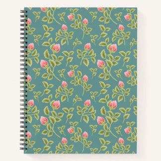 Carnet Floral vert et rose