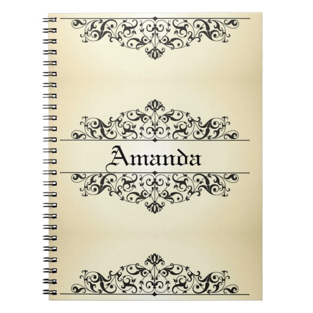 Carnet Floral vintage personnalisé (Devant)