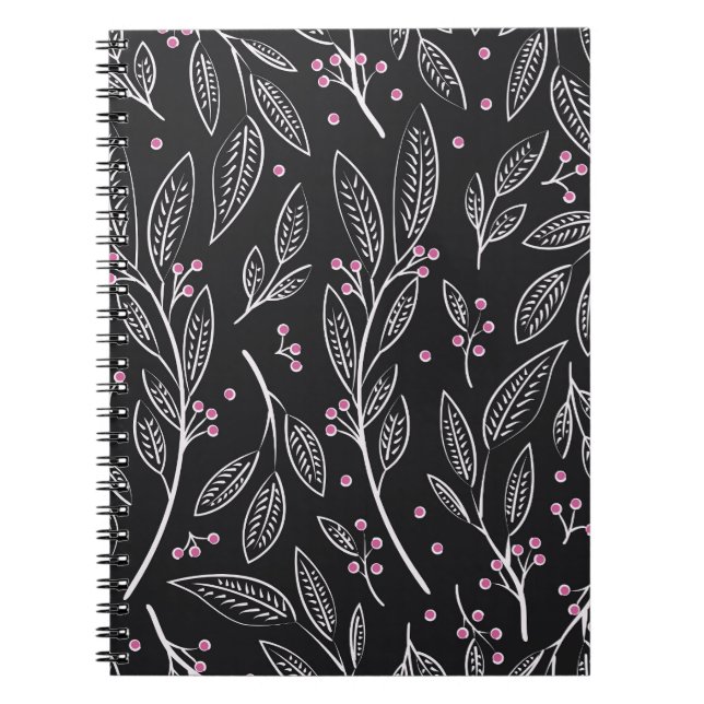Carnet Flore tirée à la main : Conception transparente (Devant)