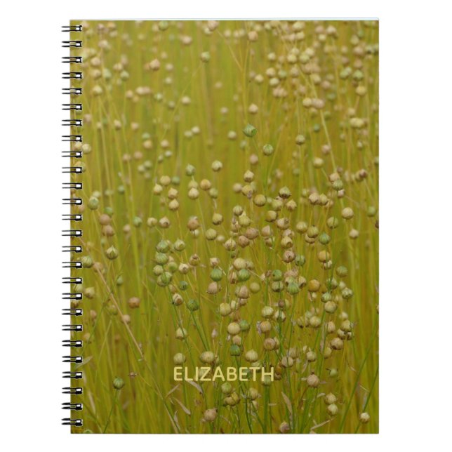 Carnet Flore verte multicolore personnalisée (Devant)