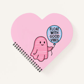 Carnet Flotte avec de bonnes vibes joli design boo mignon