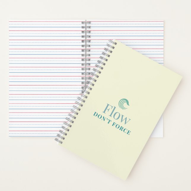 Carnet Flow Don’t Force Minimal Motivational Notebook (À l'intérieur)