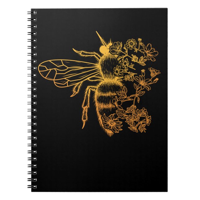 Carnet Flower Bee Lover Femmes Honey Beekeeper (Devant)