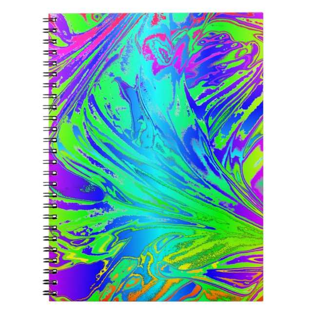 Carnet Fluide Arc-en-ciel Abstraits de peinture (Devant)