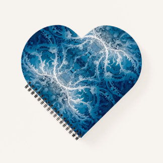 Carnet Flux cosmique sacré - Symétrie argent bleu