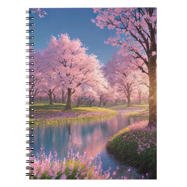 Carnet Flux de ruisseaux dans le parc Sakura-Adorned (Devant)