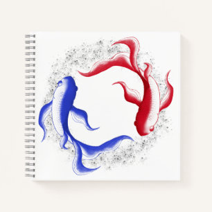 Carnet Flux martial abstrait Yin Yang art martial