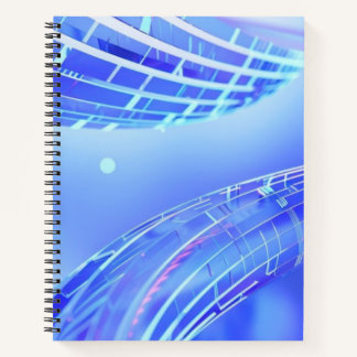 Carnet Flux numérique dynamique bleu et violet