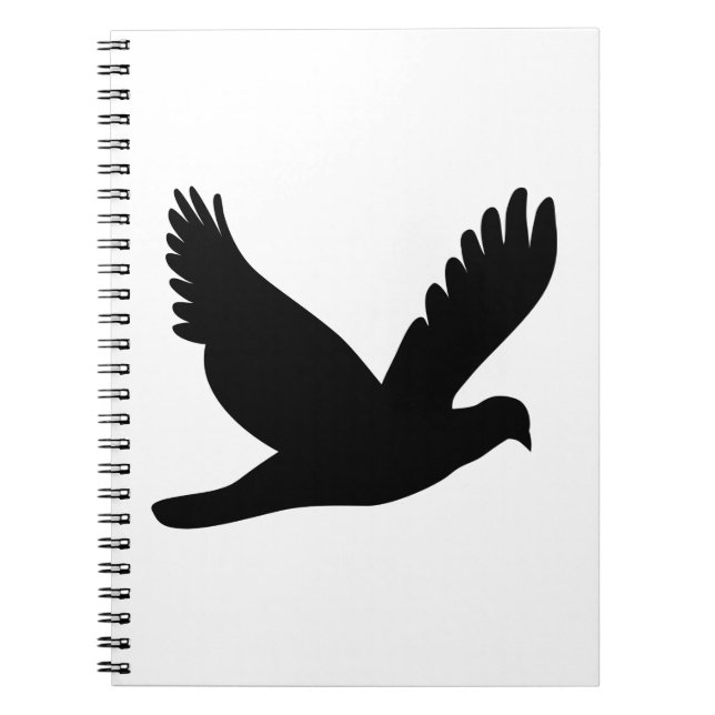 Carnet Flying dove silhouette (Devant)