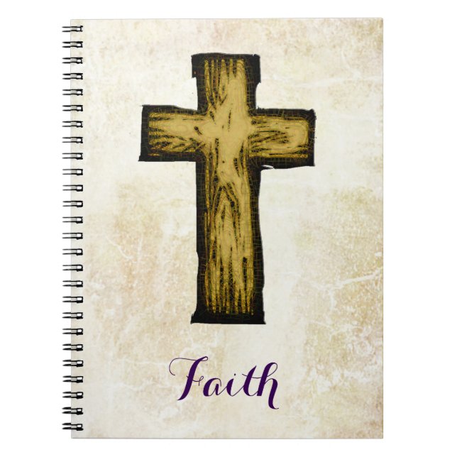 Carnet Foi Croix en bois Symbole de l'Espoir et de l'Insp (Devant)