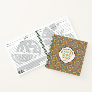 Carnet Folk Art Chrysanthemum Automne Motif Personnalisé