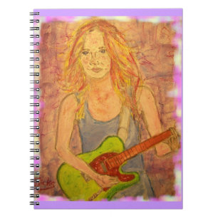 Carnet folk rock girl jouer