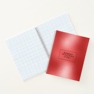 Carnet Fond Abstrait Rouge Moderne Brillante