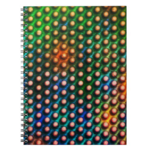 Carnet Fond coloré vert, bleu, orange. Relief?