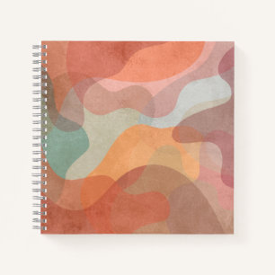 Carnet Fond de blobs pastel superposés abstraits