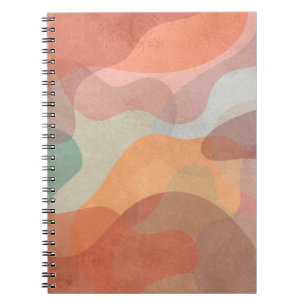 Carnet Fond de blobs pastel superposés abstraits