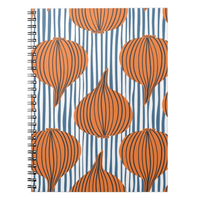 Carnet Fond d'écran de légume bulbe d'oignon dessiné à la (Devant)