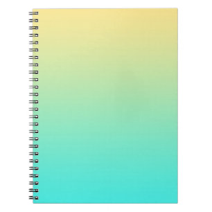 Carnet Fond dégradé pastel turquoise jaune