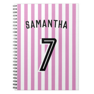 Carnet Football filles Joueur et numéro personnalisés