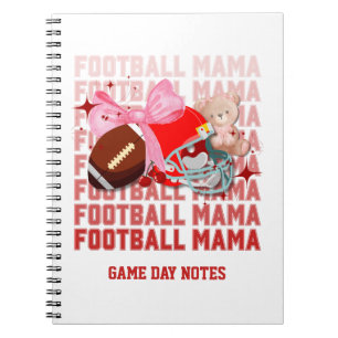 Carnet FOOTBALL MAMA Coquette Maman Notes de Jour