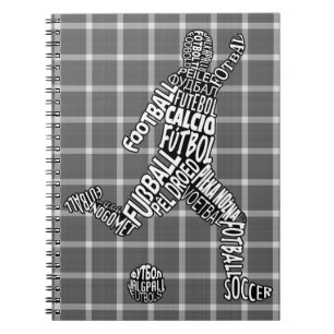 Carnet Football Soccer Typography Notepad