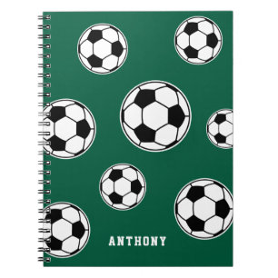 Carnet Football Vert Personnalisé Enfants Retour à l'écol