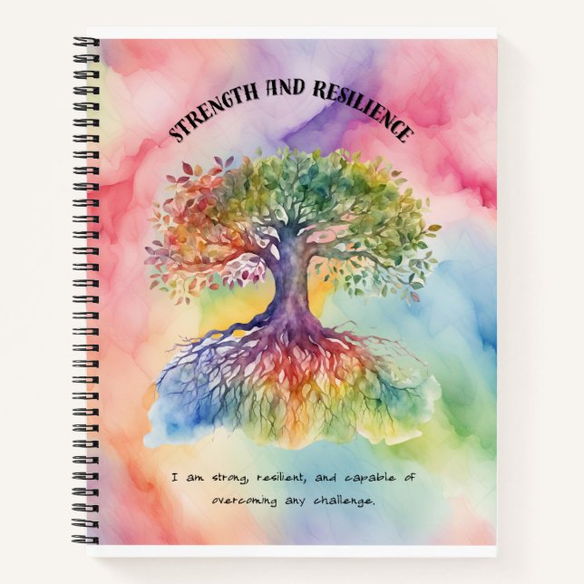 Carnet Force et résilience Affirmation positive (Devant)