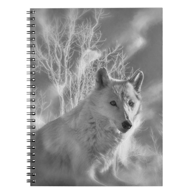 CARNET FORÊT BLANCHE EN BOIS BLANC (Devant)