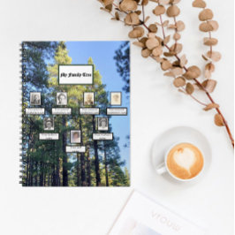 Carnet Forêt de pins Arbre de famille de trois génération