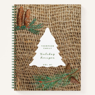 Carnet Forêt de pins rustique Arbre de Noël Recettes fami