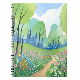 Carnet Forêt Florale Fleurs sauvages aquarelle nature