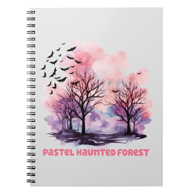 Carnet Forêt Hantée Pastel - Pastel Purple Éffrayant (Devant)