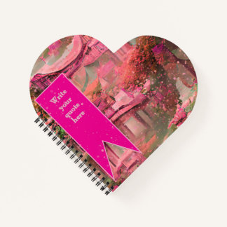 Carnet Forêt Rose Abstraite Personnalisée