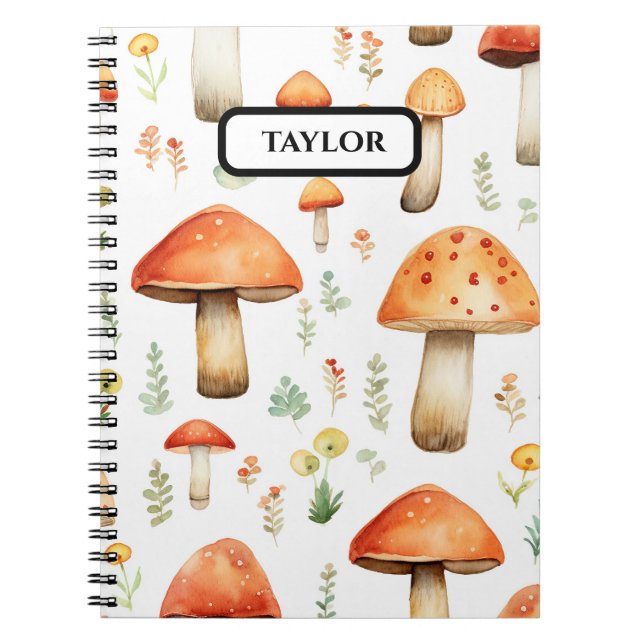 Carnet Forêt rustique de champignons (Devant)