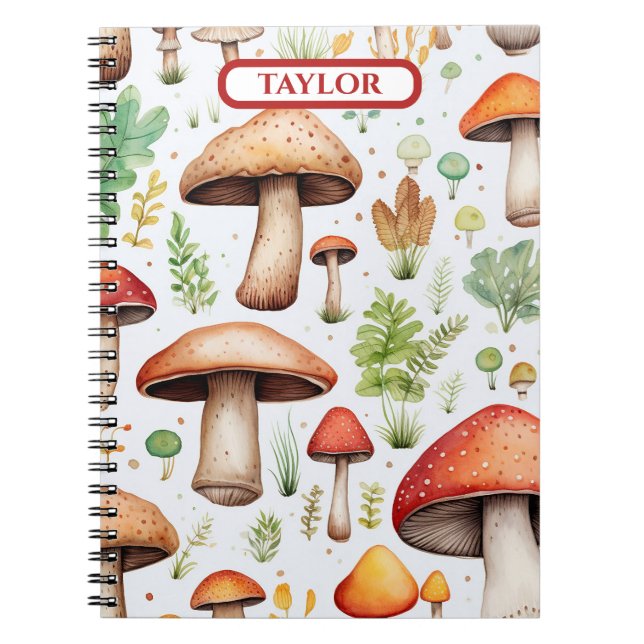Carnet Forêt rustique de champignons (Devant)