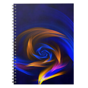 Carnet Forme de tourbillon Abstrait Bleu orange