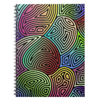 Carnet formes abstraites asymétriques colorées