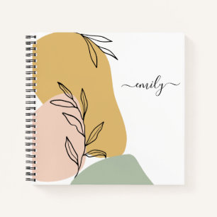 Carnet Formes Abstraites et Dessin Botanique en Contour