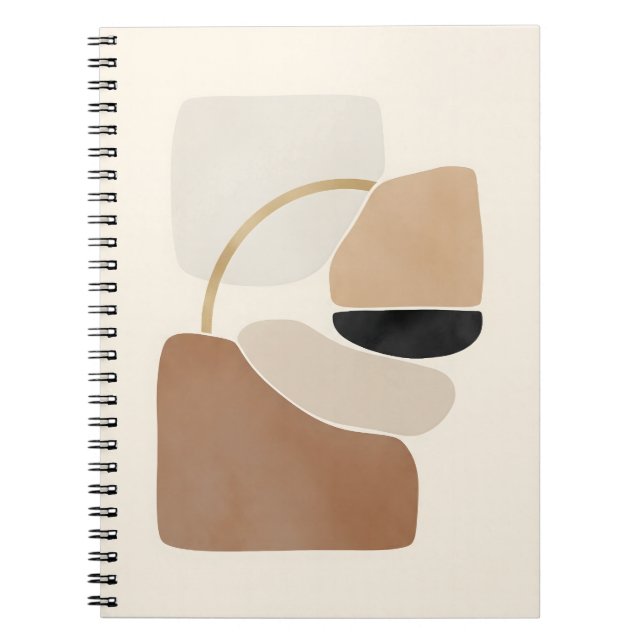 Carnet Formes Abstraites neutres | Art Moderne Minimal (Devant)